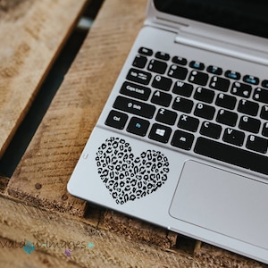 Leopard Print Heart Car Decal For Women, Laptop Decal, Animal Print Auto Decal, Cheetah Print Car Bumper Sticker, Car Accessories, Cup Decal