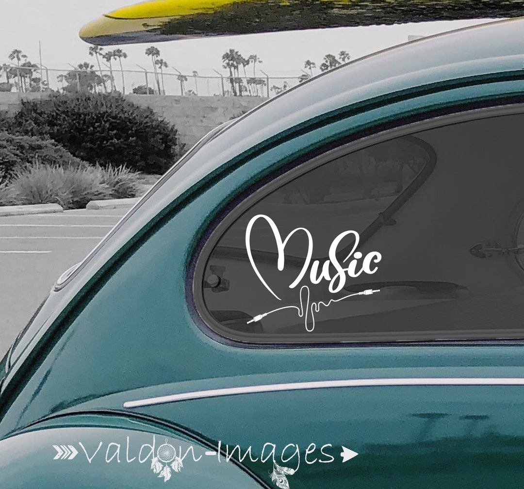 Music Car Decal, Quote Car Decal, Music Gift Ideas, Music Laptop Decal, Music Note Skin, Music