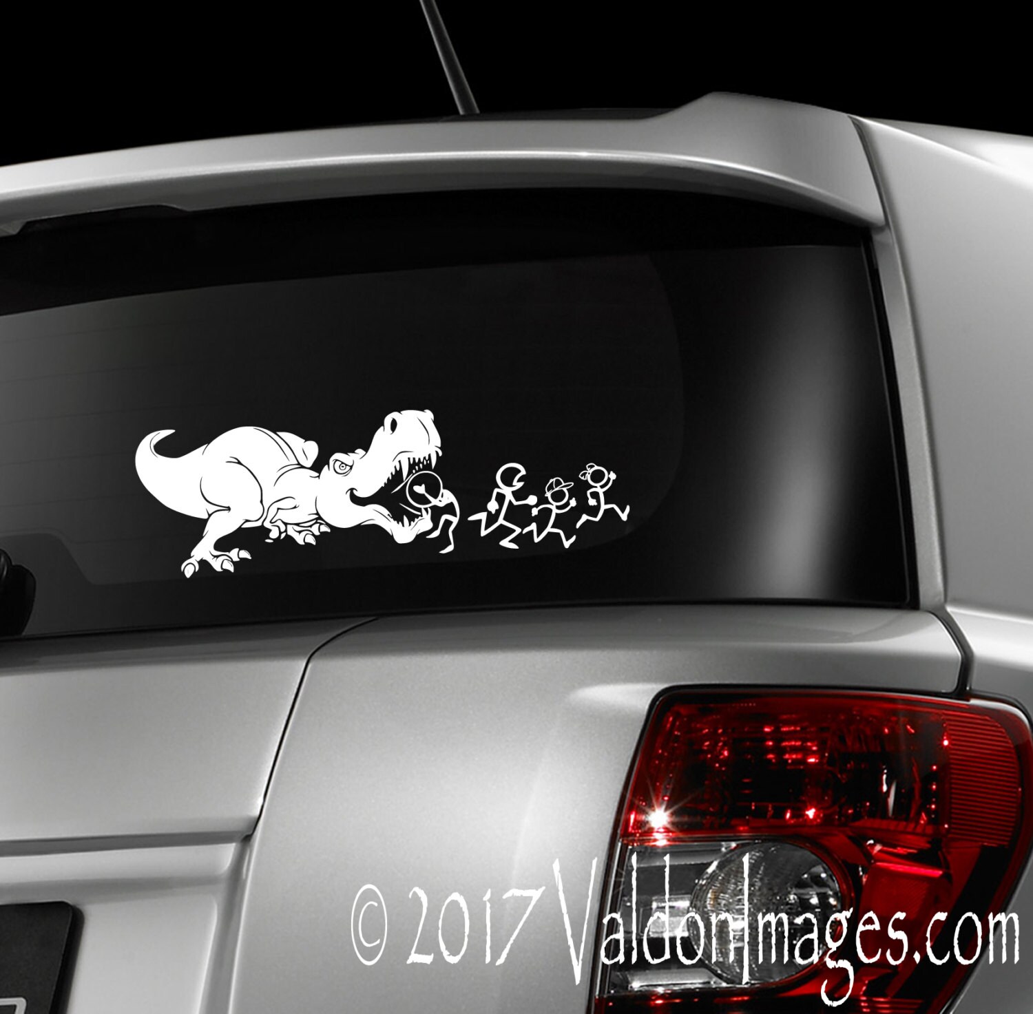 T-rex Eating Stick Family, Dinosaur Car Decal, Dinosaur Sticker, Car Decal  Dinosaurs, Laptop Decal, Stick Figure Family, Car Decals for Men 