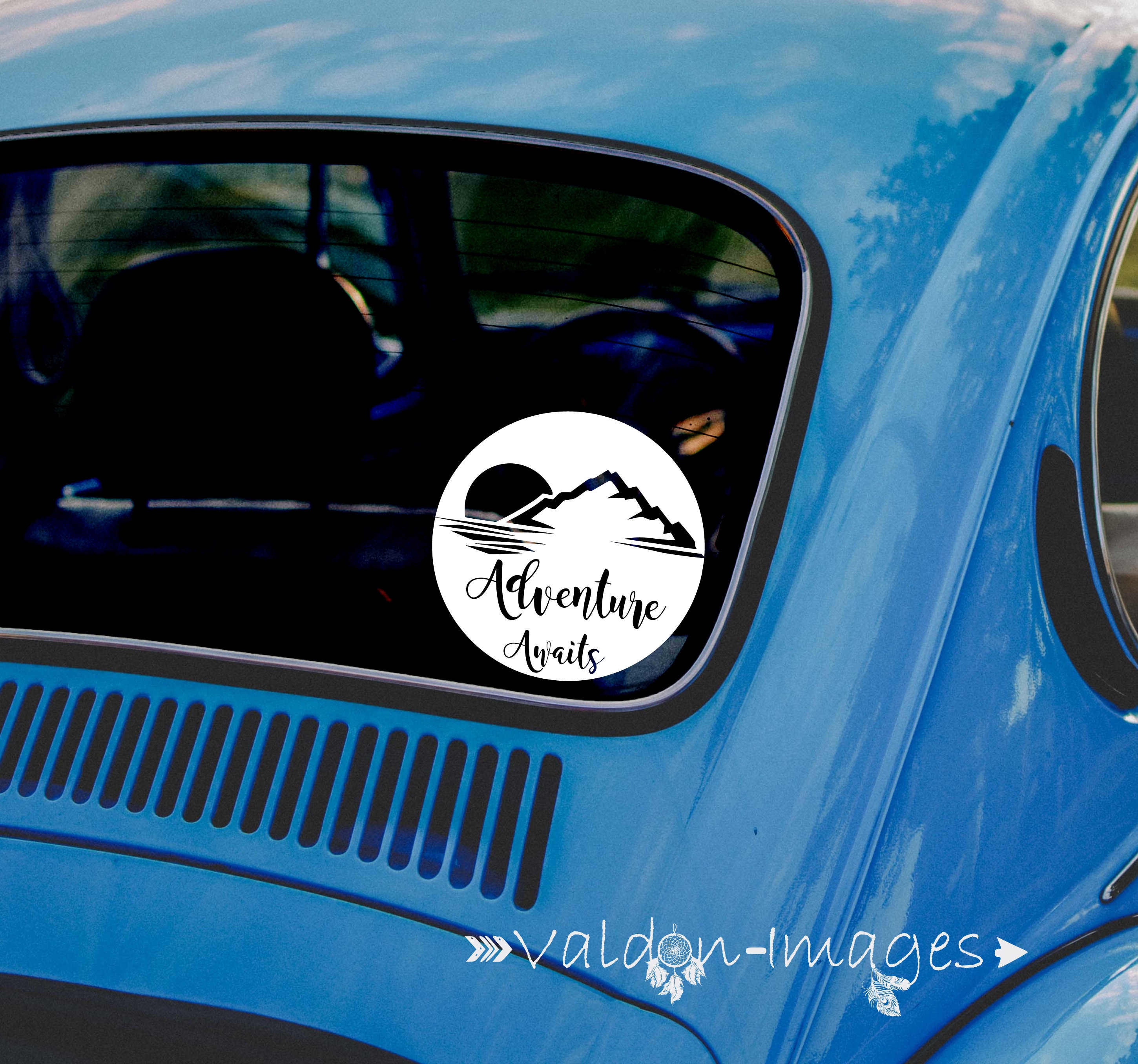 Adventure Awaits Car Decal, Hiking Decal, Travel Decal, Laptop Decal ...