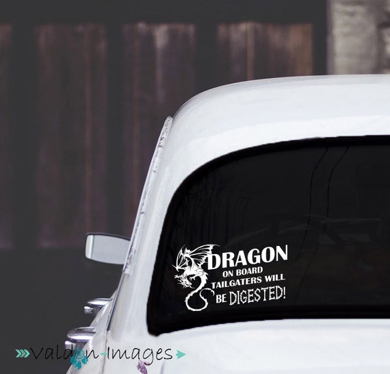 Buy Dragon on Board Car Decal Dragon Bumper Sticker Dragon Vinyl