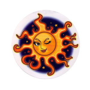 Seductive Sun - Translucent Window Sticker / Decal (4.75&quot; Circular)