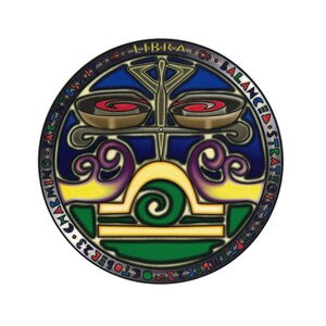 Libra Astrological Sign - Translucent Window Sticker / Decal (4.5&quot;)