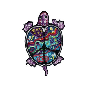 Peace Turtle Patch - Iron On or Sew On (2&quot; X 3&quot;)