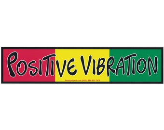 Positive Vibration Car Sticker Decal for Cars, Laptops, Lockers or Bumper Magnet 9.63-by-2.25 Inches