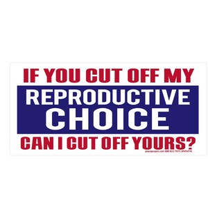 If You Cut Off My Reproductive Choice Pro-Choice Small Laptop Car Sticker Water Bottle Bike Locker Skateboard Decal 4.5-by-2.1 Inches