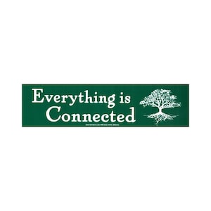 Environmental Bumper Sticker - Everything is Connected - Bumper Sticker / Decal or Magnet, 2.5-by-9.5 Inches