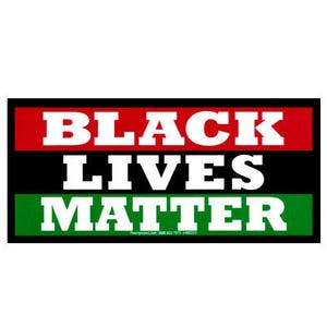 Black Lives Matter - Anti-Racism Small Bumper Sticker / Laptop Decal or Magnet, 4.75-by-2.25 inches
