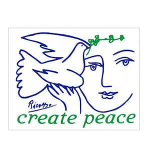 Create Peace - Small Anti-War Bumper Sticker / Laptop Decal or Magnet