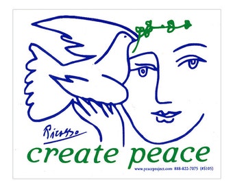 Create Peace - Anti-War Bumper Sticker / Decal or Magnet