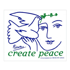 Create Peace - Anti-War Bumper Sticker / Decal or Magnet