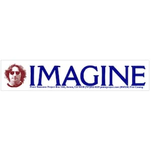 Imagine - John Lennon - Small Bumper Sticker / Laptop Decal or Magnet