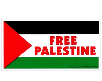 Free Palestine - Naher Osten Friedensstiftung Autoaufkleber oder Magnet, 5,75 x 3 Zoll
