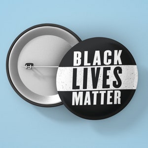 Black Lives Matter Pin Anti-Racism BLM Movement Equality Social Change Political Button/Pinback or Magnet, 1.5 Inches Round image 3