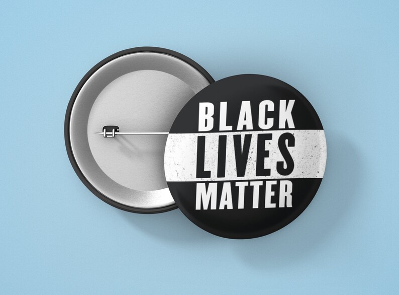 Black Lives Matter Pin Anti-Racism BLM Movement Equality Social Change Political Button/Pinback or Magnet, 1.5 Inches Round image 3