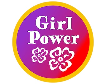 Girl Power - Pulsante femminista per i diritti delle donne / Pinback o Magnete