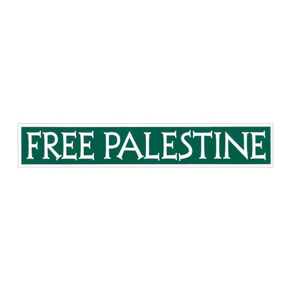 Free Palestine - Middle East Peacemaking Bumper Sticker / Decal or Magnet