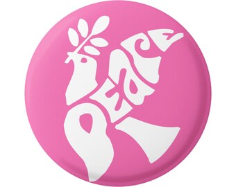 Peace Dove Anti-War Political Social Commentary Button Pinback for Backpacks, Jackets, Hats, or Fridge Magnet Round 1.25 Inches