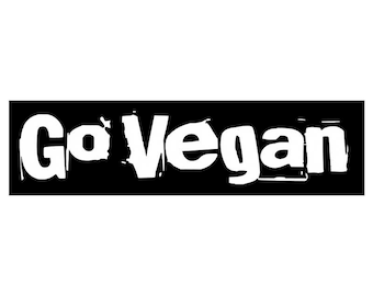 Go Vegan - Bumper Sticker / Decal or Magnet
