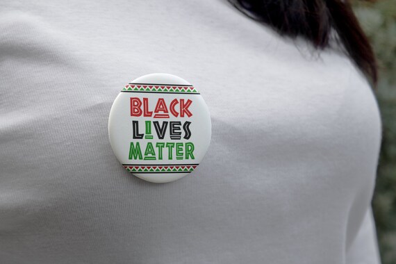 Set Di 6 Spille Badge Black Lives Matter - 1,25 Pollici - Pinback - Beneficenza - Fatti A Mano
