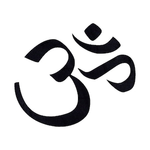 Om Aum Symbol Vinyl Decal / Rub On Sticker - 14 colors available (4.5&quot; by 5&quot;)