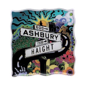 Haight Ashbury Enamel Jacket Hat Backpack Purse Lapel Pin (1.25&quot; X 1.5&quot;)