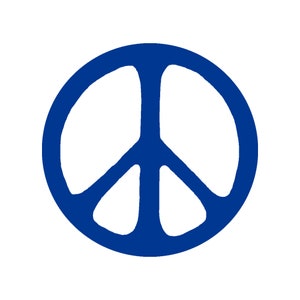 Peace Sign Vinyl Decal / Rub On Sticker - 14 colors available (3.3&quot; x 3.25&quot;)