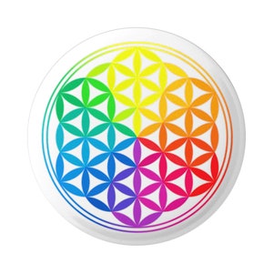 Flower of Life Mandala Button for Backpacks Jackets 1.5 Inches Round Pinback