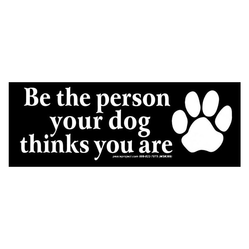 Small Bumper or Laptop Sticker  Decal or Magnet Be The Person Your Dog Thinks You Are