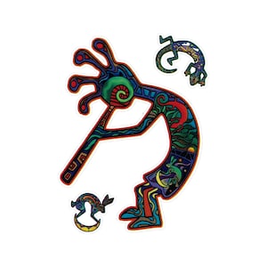 Kokopelli - Translucent Window Sticker / Decal with Two Bonus Stickers!