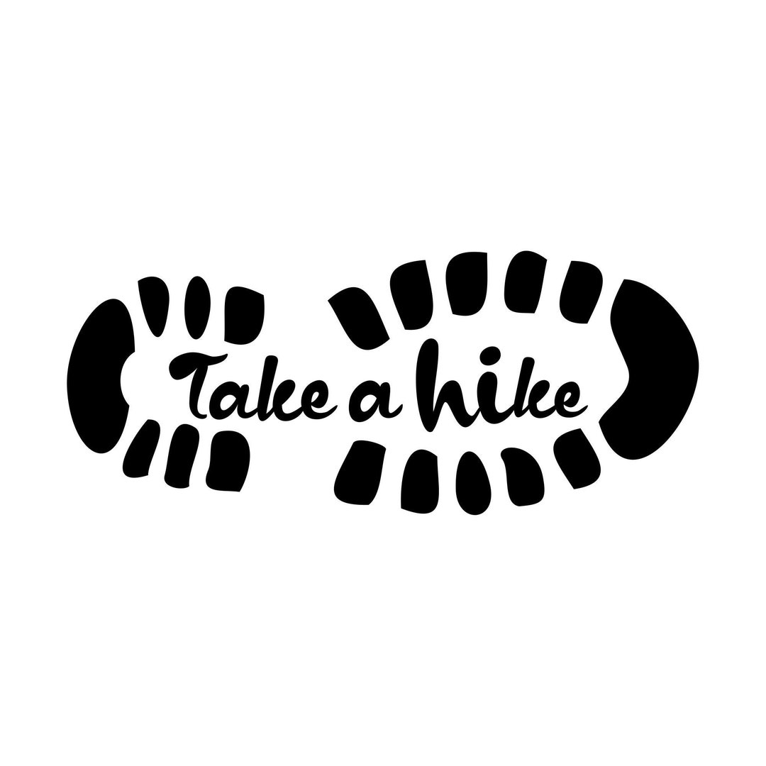 Take a Hike Boot Foot Print Outdoor Nature Adventure Vinyl - Etsy