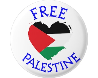 Gratuit Palestine Heart Flag Moyen-Orient Peacemaking Peace Sign Bouton Pinback pour sacs à dos, vestes, chapeaux ou aimant de réfrigérateur rond 1,5 pouces