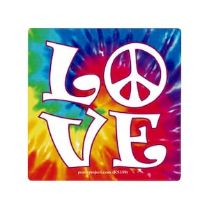 LOVE - Tie Dye Small Bumper Sticker / Laptop Decal or Magnet