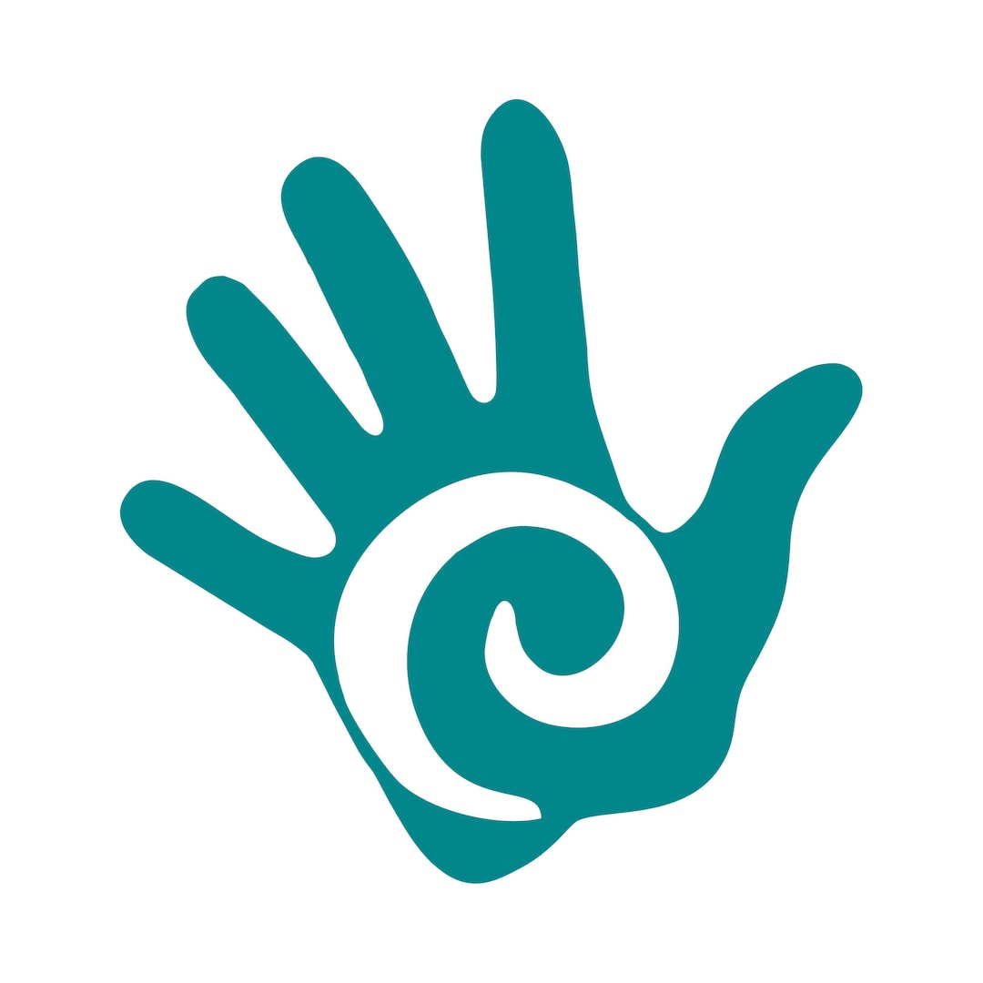 Spiral Healing Hand - Native American Symbol Vinyl Decal / Rub on ...