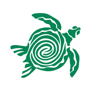 Spiral Shell Turtle Vinyl Decal / Rub On Sticker - 14 colors available 3.4-by-3.1 Inches