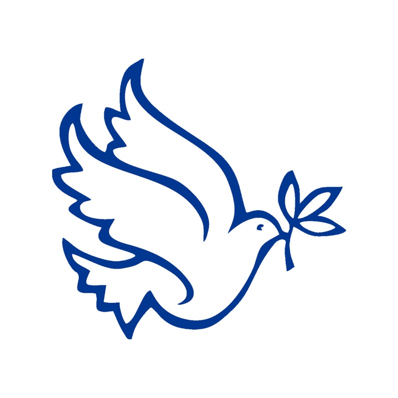 Peace Dove Vinyl Aufkleber / Rub On Sticker  14 Farben Bild 1