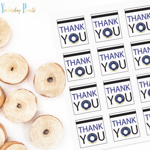 Police Thank You Tag | Police Officer Goodie Bag Topper | Donut Card |Cop Retirement Labels |Law Enforcement Gift Bag |Treat Handout |Donut