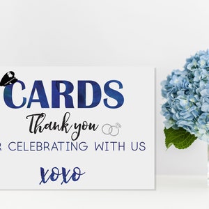 Police Wedding Table Card Sign | Police Party Printable Decor | Thank You For Coming Quote Print | Officer Marriage Poster | Cop Card Basket