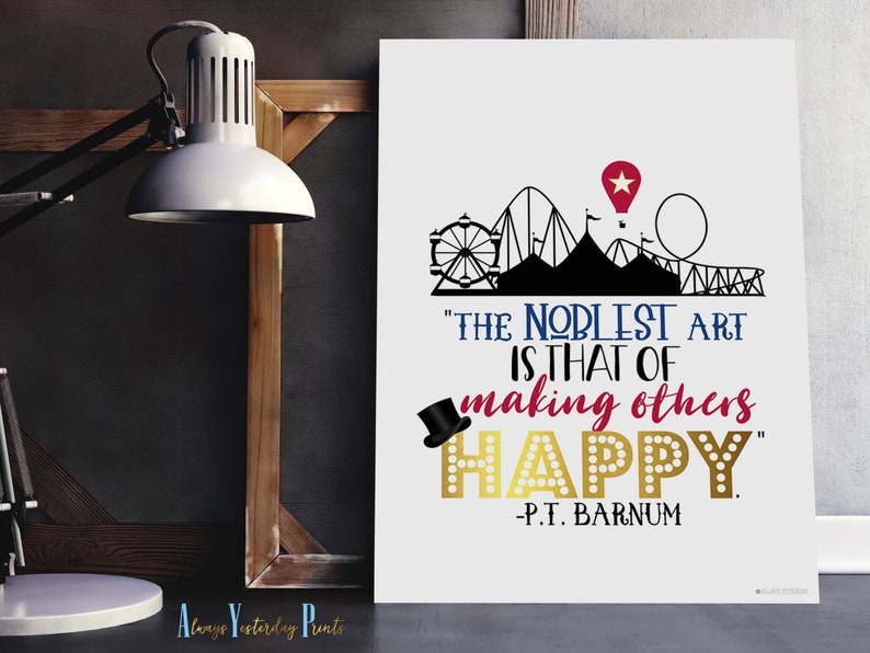 PT Barnum Quote Printable Wall Art Circus Theme Print The ...