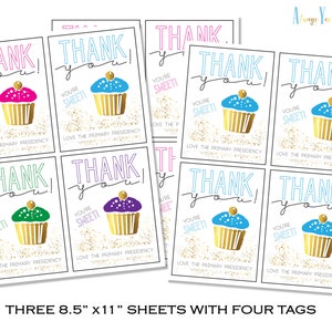 Primary Teacher Cupcake Thank You Printable Tag  | You&#39;re Sweet Label | LDS Church Teacher | Primary Gift Idea From Primary Presidency