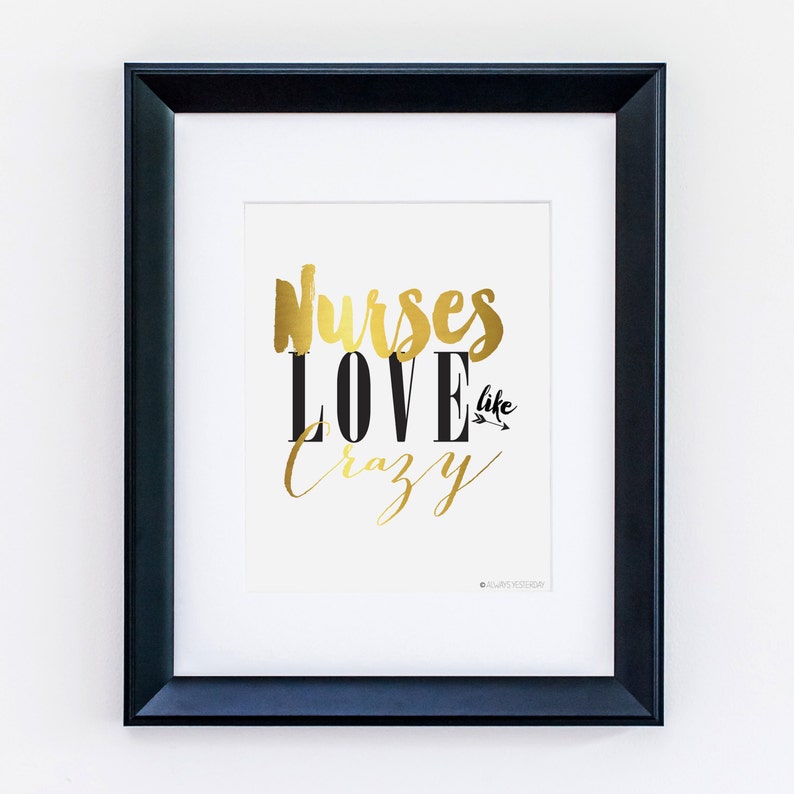Nurses Love Like Crazy Nurse Wall Decor Nurses Week Gift Etsy