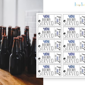 Police Theme Drink Ticket | You Have Been Served | Good For One Drink | Police Wedding | Cop Retirement Party | Department Banquet | Station