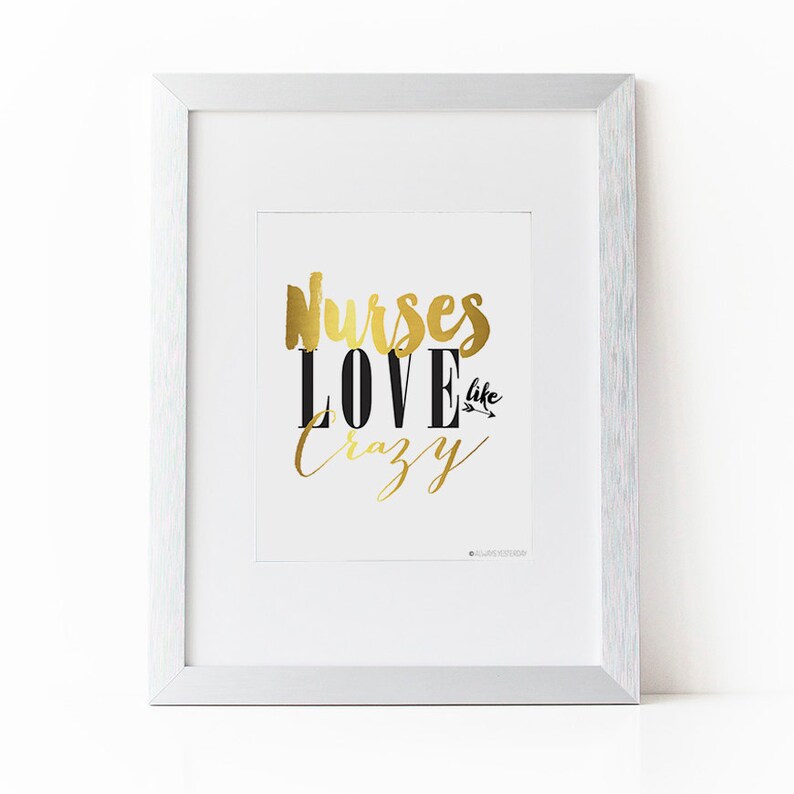Nurses Love Like Crazy Nurse Wall Decor Nurses Week Gift Etsy
