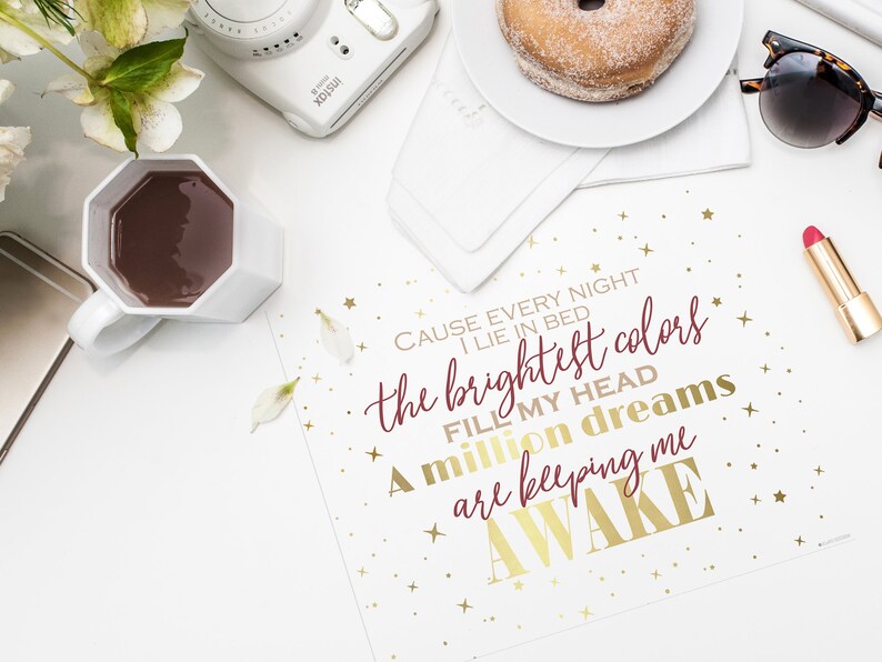 A Million Dreams Are Keeping Me Awake Print the Greatest Etsy