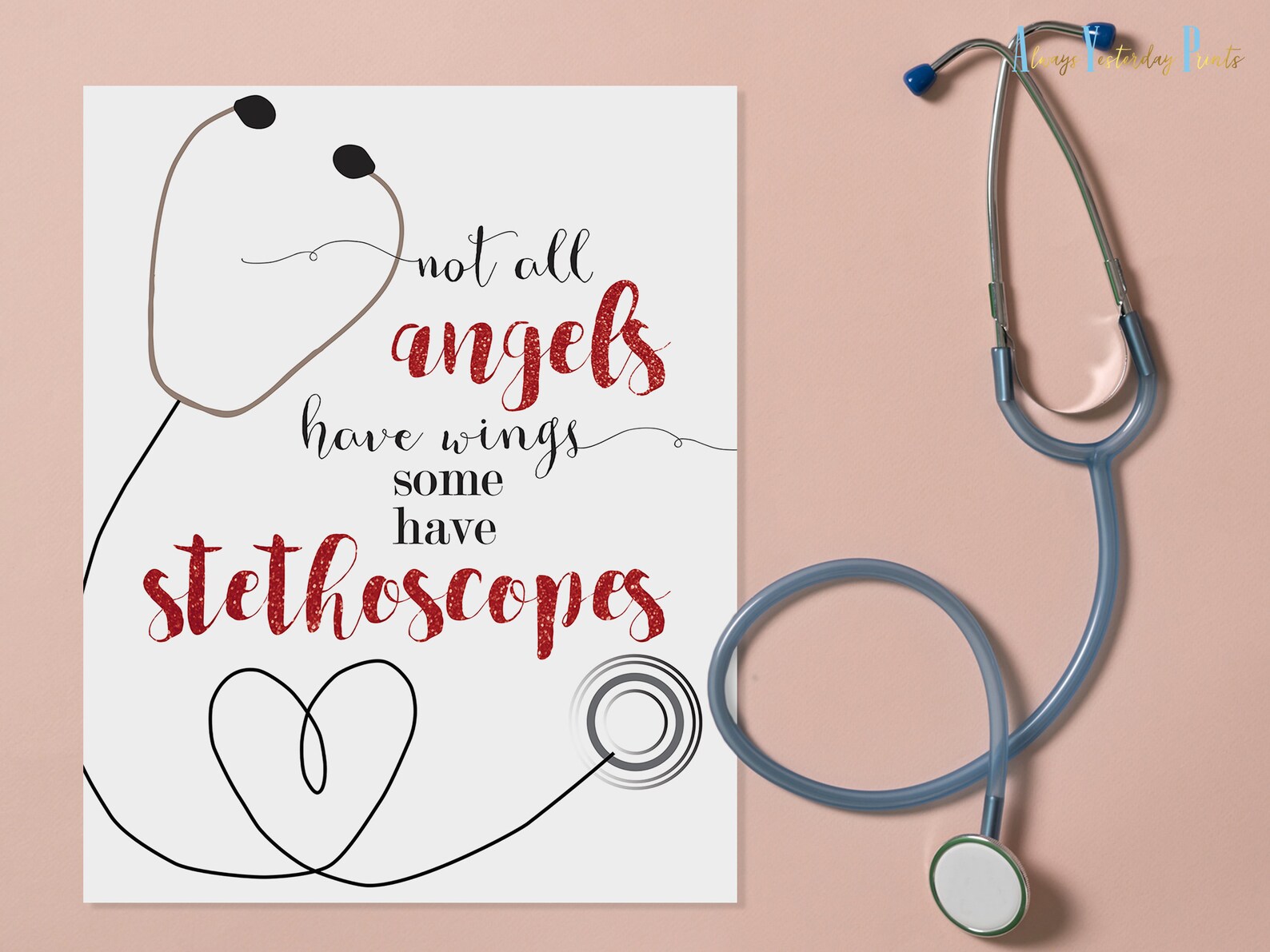Nurse Quote Not All Angels Have Wings Some Have Stethoscopes - Etsy