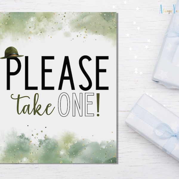 Please Take One Sheriff Party Decor | Sheriff Department Printable | County Officer Sign | Deputy Retirement Party Gift | Acadamy Graduation