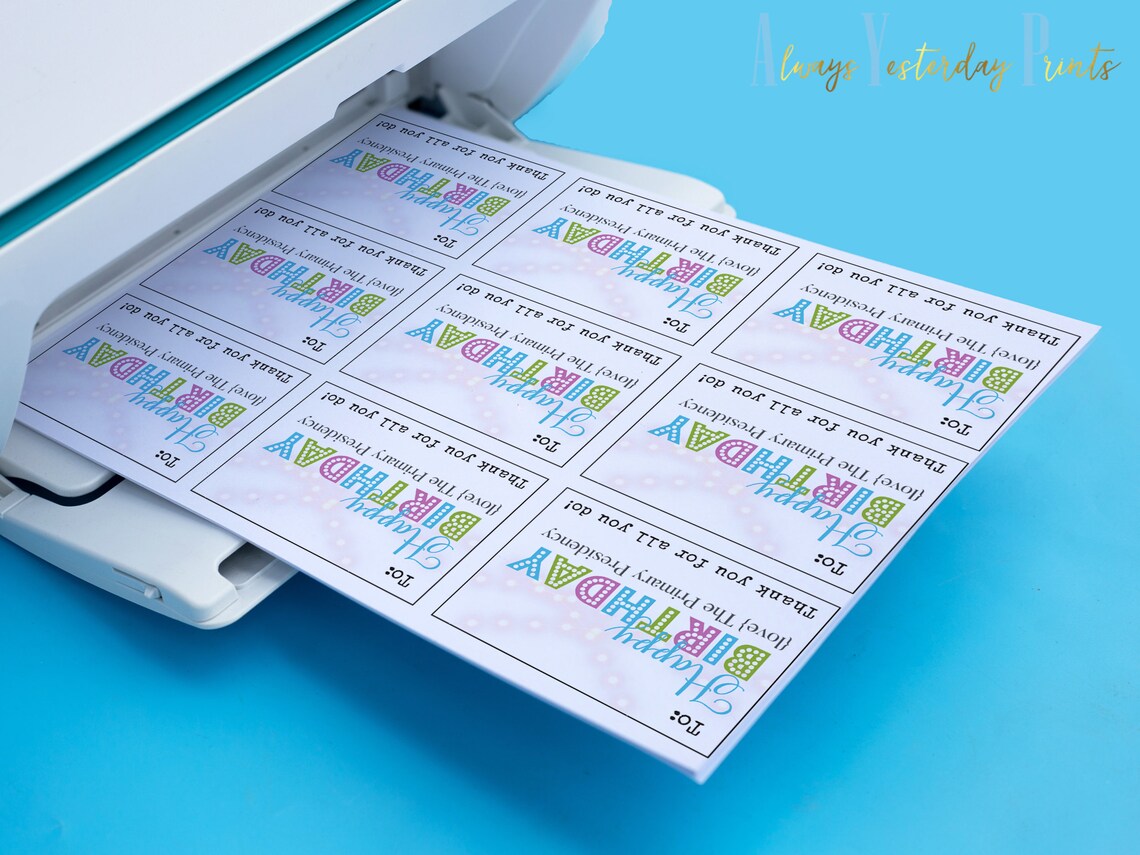 LDS Primary Happy Birthday Printable Gift Tag From the - Etsy