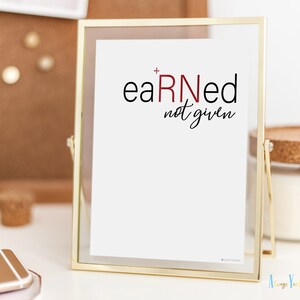 Future Nurse | Earned Not Given Nurse Decor | Registered Nurse Party ...