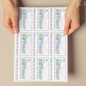 LDS Primary Happy Birthday Printable Gift Tag | From the Presidency ...