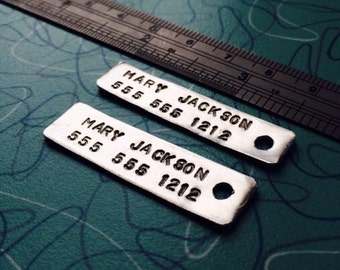 Zipper ID Name Tags - Set of 2